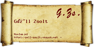 Gáll Zsolt névjegykártya